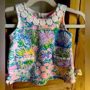 EUC Baby Lilly Pulitzer Shift Dress in Patch My Drift Print